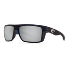 Image of Costa Del Mar Motu Polarized Sunglasses - Matte Black Teak Frames/Silver Mirror 580P Lenses