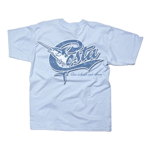 Image of Costa Del Mar Retro T-Shirt - Light Blue