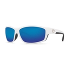 Image of Costa Del Mar Saltbreak Sunglasses - White Frame / Blue Mirror 580G Lenses