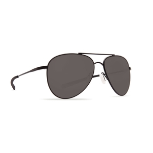 Image of Costa Del Mar Cook Satin Sunglasses - Black Frame / Grey P Lens