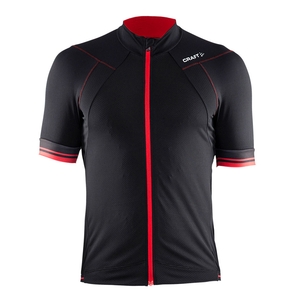 Image of Craft Puncheur Bike Jersey (Men's) - Black / Bright Red