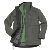 Image of Craghoppers Mens Kiwi 3-in-1 Waterproof Jacket - Cedar/Wheatgrass