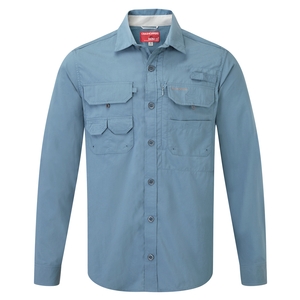 Image of Craghoppers Nosilfe Long-Sleeved Angler Shirt - Provincial Blue