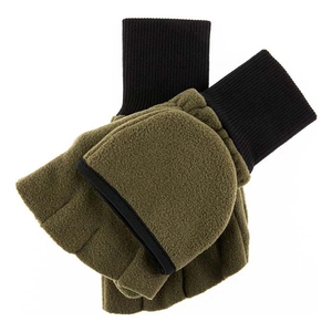 Image of Dents Holland Polarfleece Half Finger Gloves w/Cap Mitt - Sage