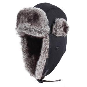 Image of Dents Waxed Cotton Trapper Hat - Black