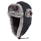 Image of Dents Waxed Cotton Trapper Hat - Black
