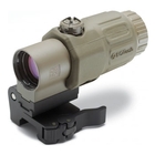 Image of Eotech G33 Magnifier Holographic Weapon Sight w/Switch to Side (STS) Mount w/QD (fits to existing HWS) - Tan