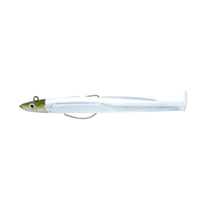 Image of Fiiish Black Eel 150 15cm Simple Combo Shore - 20g - Cloudy White + Cloudy White Body - Red Jighead