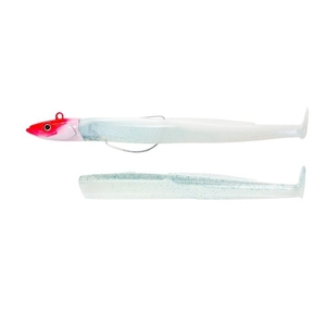 Image of Fiiish Black Eel 150 15cm Combo Off Shore - 40g - Cloudy White + Cloudy White Body - Red Jighead