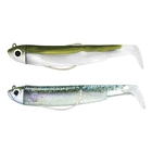 Image of Fiiish Black Minnow 70 7cm Double Combo Shore - 3g - Khaki - Ghost Minnow