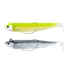 Image of Fiiish Black Minnow 70 7cm Double Combo Search - 4.5g - Lime Juice + Silver Strike