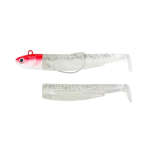 Image of Fiiish Black Minnow 90 9cm Combo Off Shore - 20g - Glittery White + Glittery White + Red Jighead