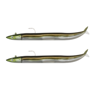Image of Fiiish Crazy Sand Eel 100 10cm Double Combo Off Shore - 10g - Khaki