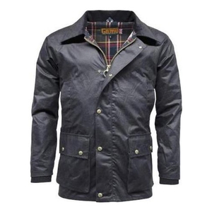 Image of Game Barker Antique Wax Jacket - Navy