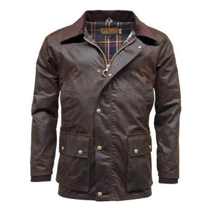 Image of Game Barker Antique Wax Jacket - Brown