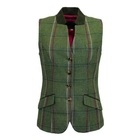 Image of Game Ladies Margate Margate Tweed Waistcoat - Pink Check