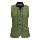 Image of Game Ladies Margate Tweed Waistcoat - Purple Check