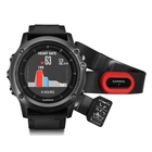 Image of Garmin fenix 3 Sapphire HR GPS Watch - Performance Bundle - Grey With Black Silicone Band