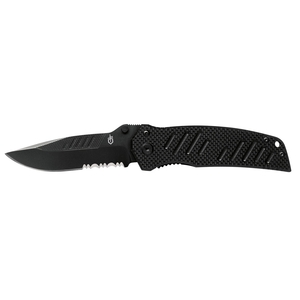 Image of Gerber Swagger Clip-Folding Knife - Drop Point - Serrated Edge - Black