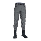 Image of Guideline Diver Sonic Breathable Waist Waders - Bootfoot Sole - Grey