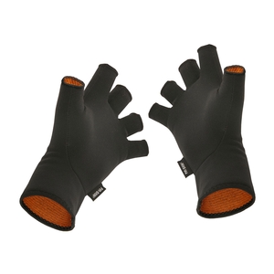 Image of Guideline Fir Skin CGX Windproof Fingerless Gloves - Black/Orange