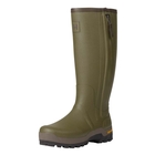 Image of Harkila Forester Zip Rubber Boots (Unisex) - Dark Olive