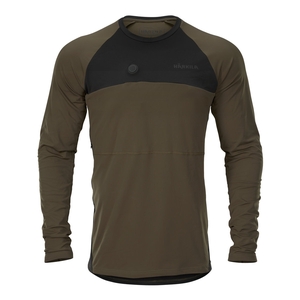 Image of Harkila HEAT USB-C Long Sleeve T-Shirt - Willow Green/Black