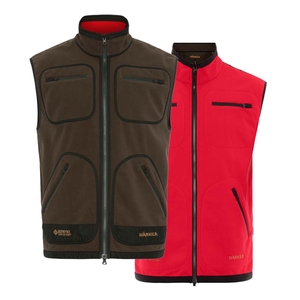 Image of Harkila Kamko Reversible Fleece Waistcoat - Brown/Red
