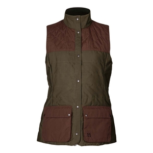 Image of Harkila Retrieve Lady Waistcoat - Dark Warm Olive/Burgundy