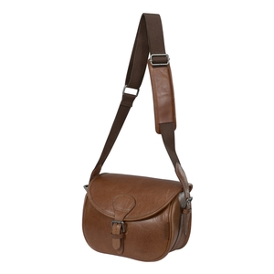 Image of Harkila Retrieve Vintage Leather Cartridge Bag (125) - Cognac