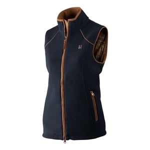 Image of Harkila Sandhem Lady Fleece Waistcoat - Dark Navy Melange