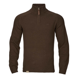 Image of Harkila Vincent Merino Half Zip Pullover - Demitasse Brown