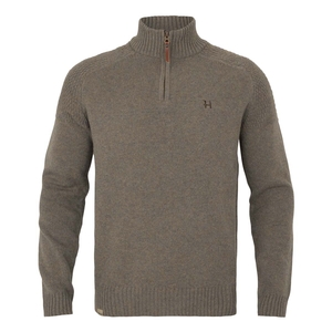 Image of Harkila Vincent Merino Half Zip Pullover - Dark Sand