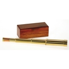 Image of Helios Fine Brass Admiral 10-30x30 Zoom Draw Telescope with Mahogany Box