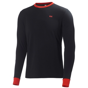 Image of Helly Hansen HH Active Flow Mens Long Sleeve Crew - Black / Alert Red
