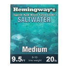 Hemingways Furled Leader - Saltwater Medium - 9.5ft - 20lb