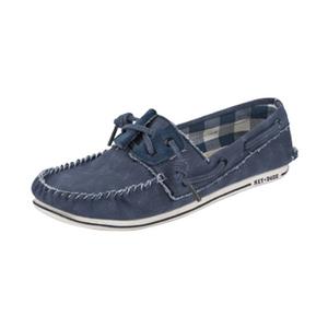 Image of Hey Dude Riva Low Pro Fabric/Suede Deck Shoe (Men's) - Sugar Blue
