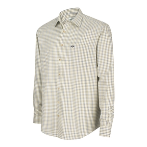 Image of Hoggs of Fife Inverness Cotton Tattersall Shirt - Navy/Olive