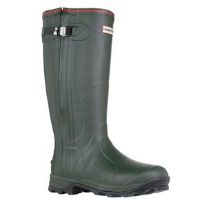 Image of Hunter Balmoral Neoprene Full Zip Wellington Boots (Unisex) - Dark Olive