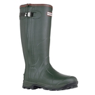 Image of Hunter Balmoral Neoprene Full Zip Wellington Boots (Unisex) - Dark Olive