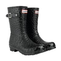 Image of Hunter Carnaby Short Wellington Boots - Ostrich Black