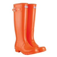 Image of Hunter Festival Fluoro Wellington Boots - Neon Orange