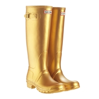 Image of Hunter Original Wellington Boots - Gold Metallic (Old)