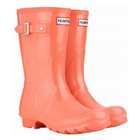 Image of Hunter Original Gloss Short Wellington Boots - Coral