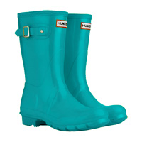 Image of Hunter Original Gloss Short Wellington Boots - Turquoise