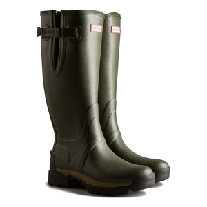 Image of Hunter Mens Balmoral Tall Side Adjustable Neo Lined Tech Sole Boot - Dark Olive