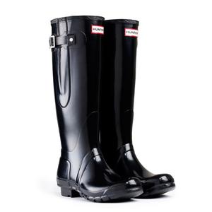 Image of Hunter Original Adjustable Gloss Wellington Boots (Unisex) - Gloss Black