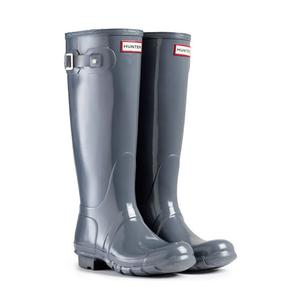 Image of Hunter Original Gloss Wellington Boots (Women's) - Graphite