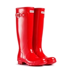 Image of Hunter Original Gloss Wellington Boots (Women's) - Pillar Box Red