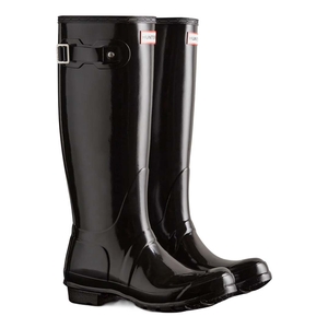 Image of Hunter Women's Original Tall Gloss Wellington Boot - Black